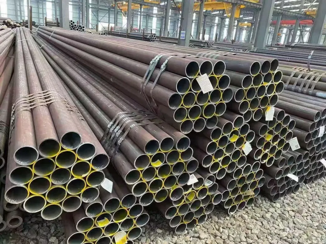 ASTM Prime Quality L485 Spiral Welded Alloy Tempered Steel Tube Black Surface Round X80 Submeged Arc Carbon Steel Tube ERW Iron Tube