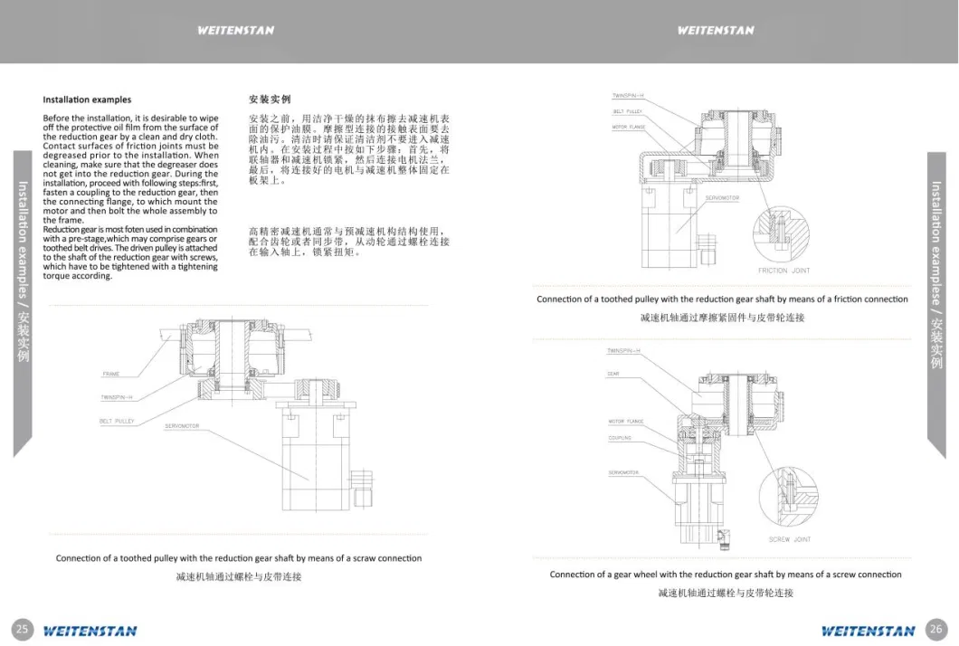 Speed Ratio7-141 Flange Output RV Reducer Wf Series Fubao