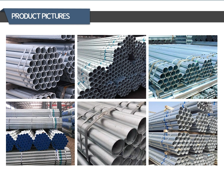 Gi Weld Carbon ERW Square Pipe Galvanized Round Steel Tube for Building Material