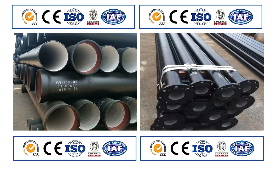 China Factory Price High Quality Black Bitumen Coated Paint Ductile Cast Iron Pipes