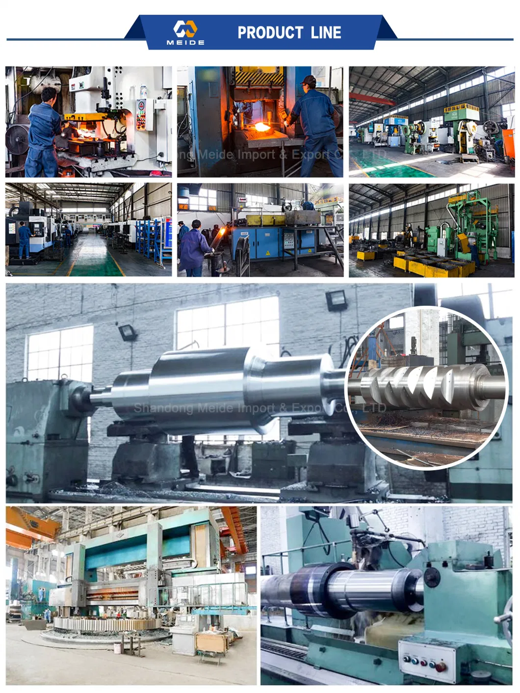 Custom Forging Die Forging Machine Parts 4140 35CrMo 42CrMo4 Large Diameter Forged Steel Hollow Spindle Forging