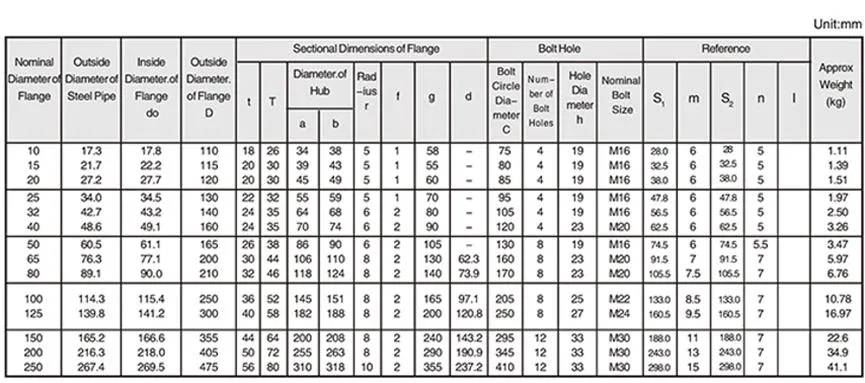 Customized JIS 16/20/30/40K Flange Stainless Steel and Carbon Steel Flange