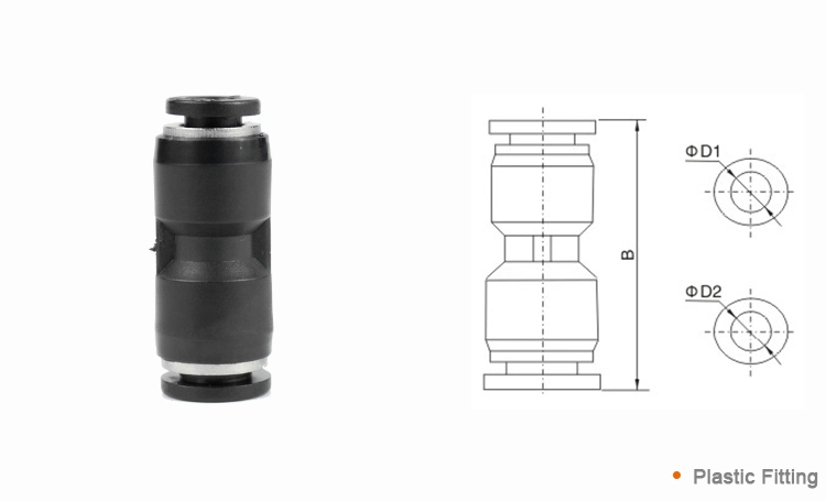 Pg Pneumatic Connections Air Hose Pipe Plastic Quick Connect Fittings Reducer