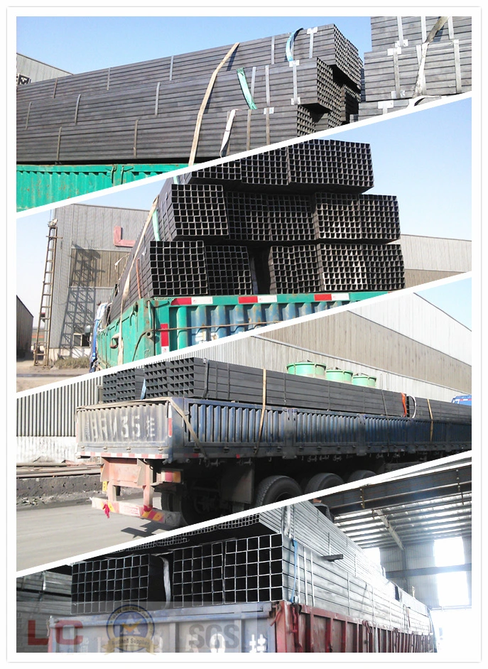 50mmx30mm Black Rectangular Steel Pipe