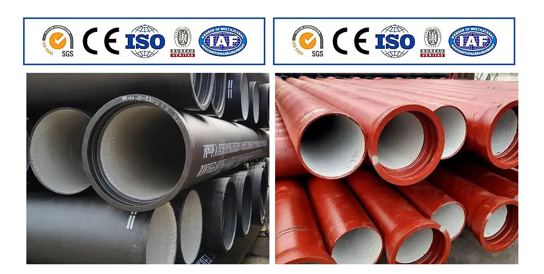 China Factory Price High Quality Black Bitumen Coated Paint Ductile Cast Iron Pipes