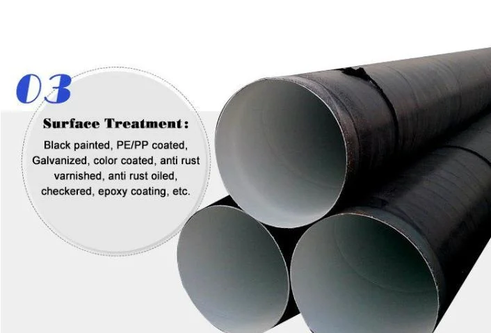 Fbe 2PE 3PE Anti-Corrosion Carbon Spiral Steel Pipe Internal and External Coating Spiral Anti-Corrosion Tube