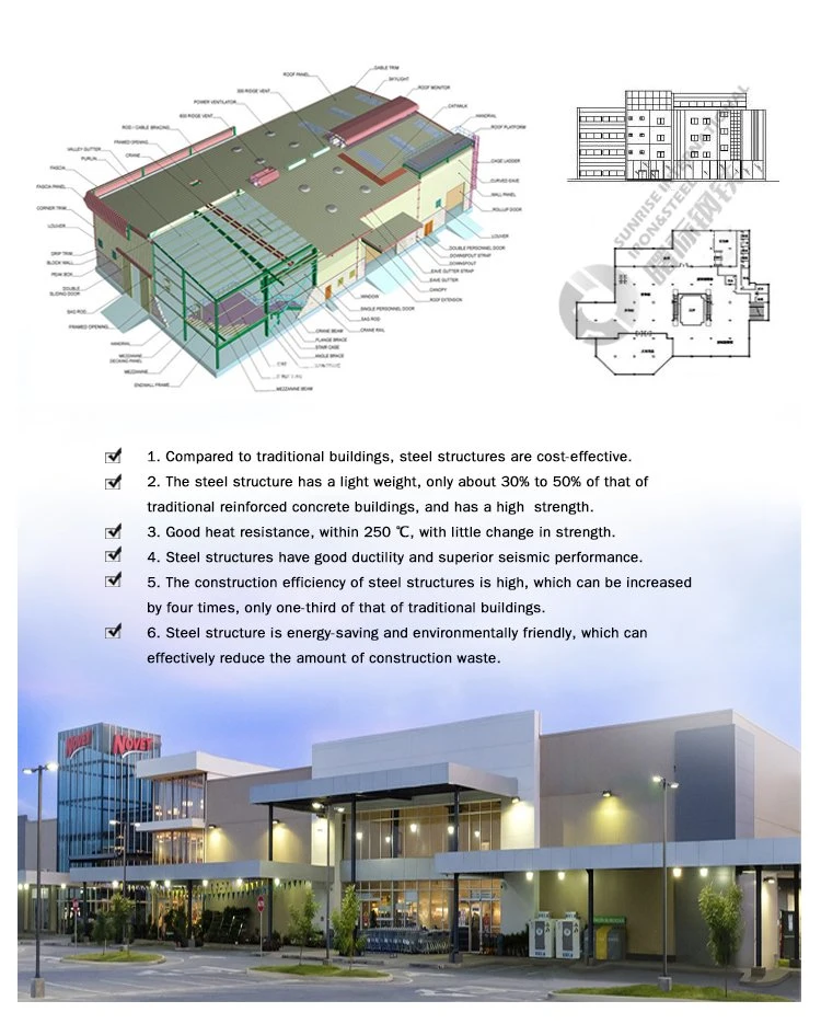 Customized Building Material Steel Tubes Prefabricated Exhibition Hall Steel Structure