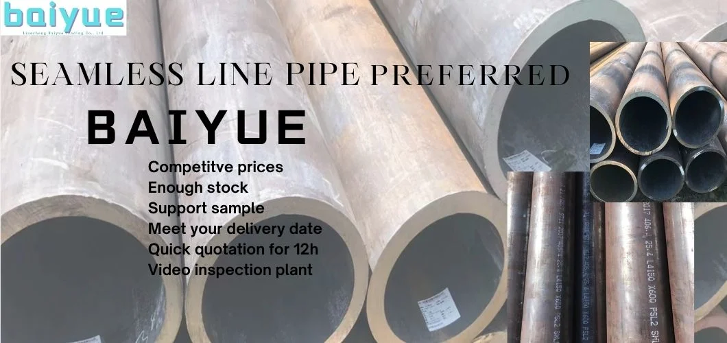 API 5L Psl2 Grb X52 X56 X60 X70 Line Pipe Sch40 Sch10 Large Diameter Seamless Carbon Steel Pipe Oil Line Pipe Petroleum Casing Tube