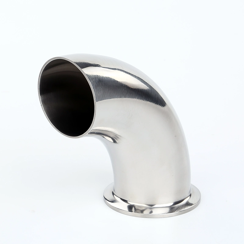 Sanitary Stainless Steel Hygienic Food-Grade Butt Weld Clamped Elbow Pipe Fitting