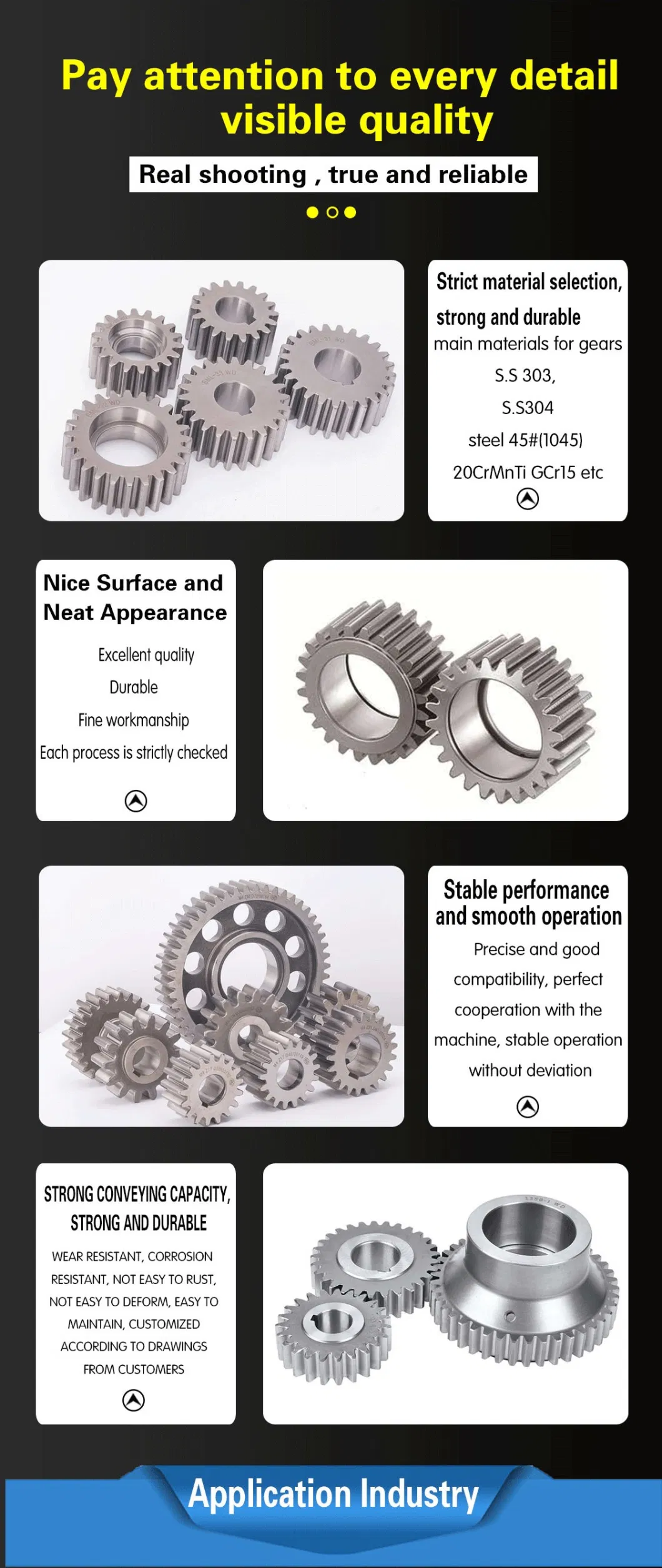 Custom Involute Precision Drive Reduction Cylindrical Spline Bronze Duplicate Spur Gear Cog-Wheel