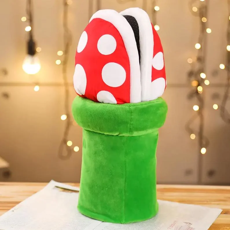 Newest Custom Piranha Plants Plush Funny with Pipe Pot Holder Stuffed Animals Plush Slippers