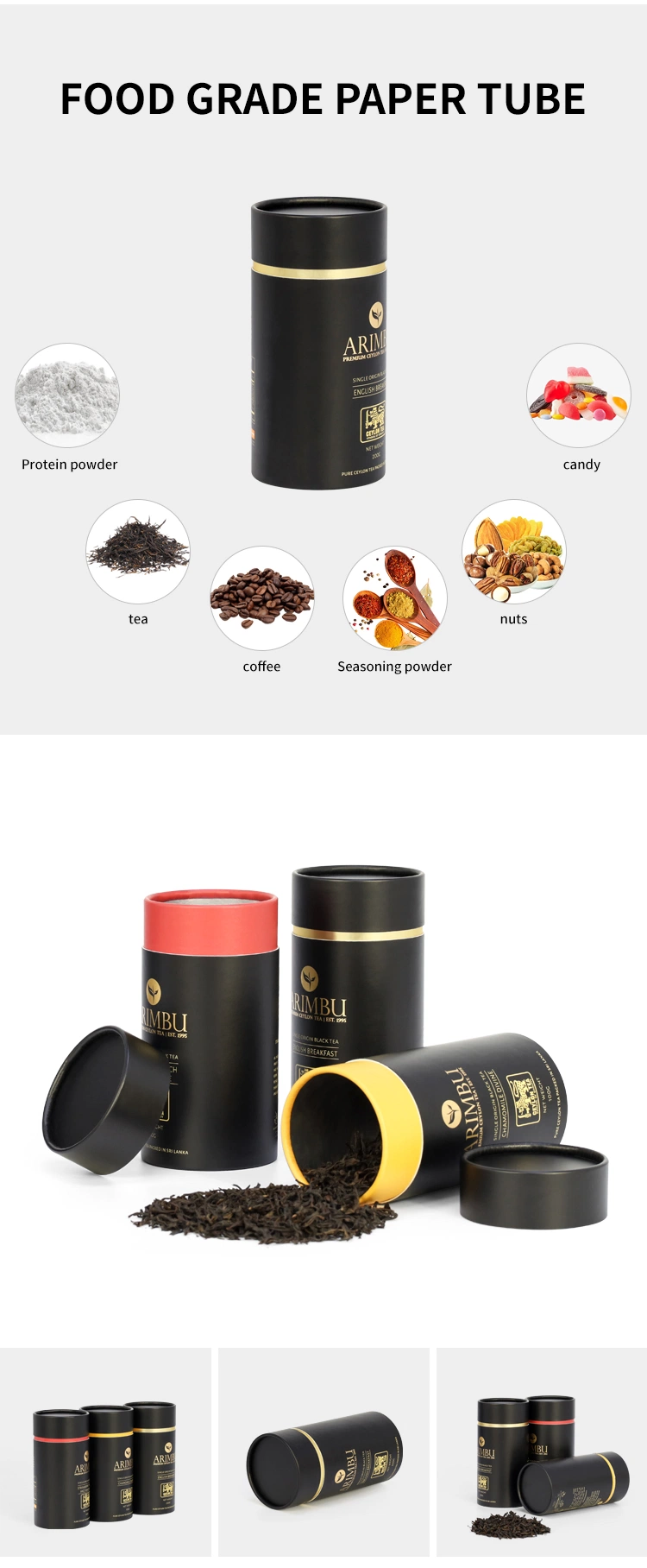 Custom Color Printed Round Cylinder Packaging for Scented Candles and Cosmetics Craft Paper Tube with Aesthetic Design