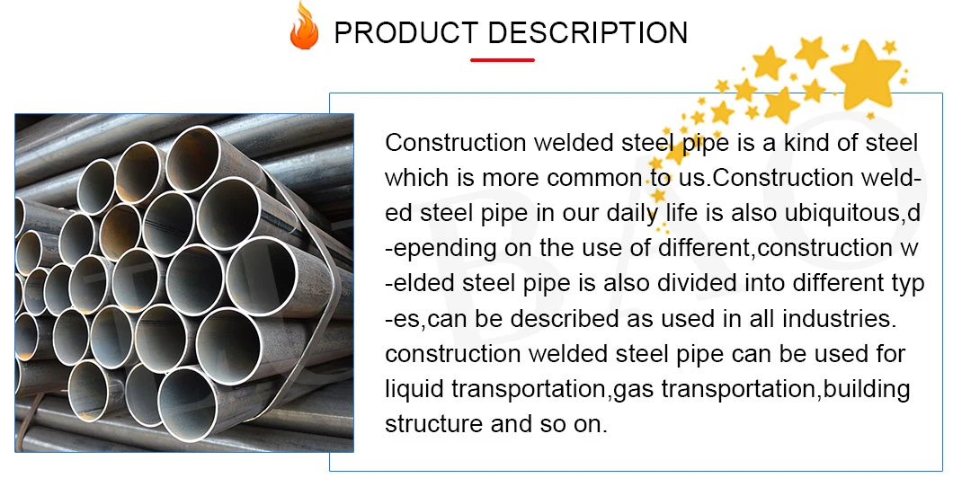 Q235 Q345 Straight Seam Welded Steel Tube