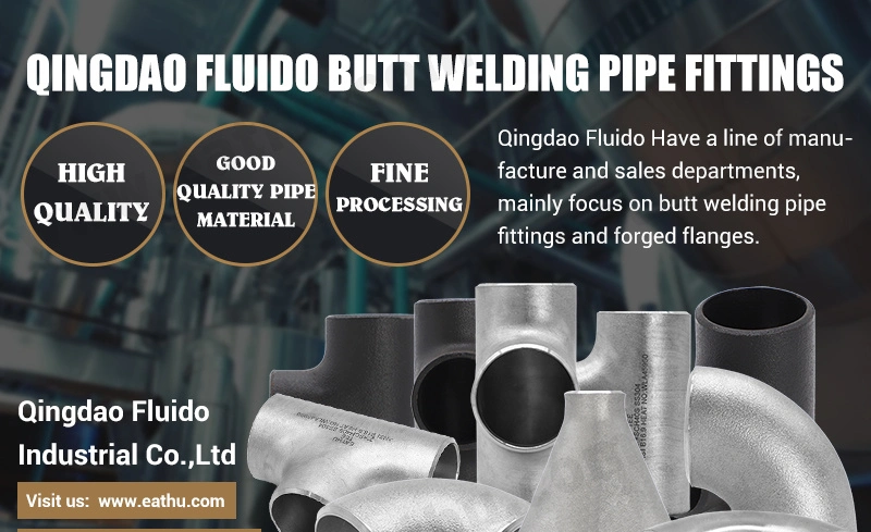 304 316 Stainless Steel Pipe Fitting Butt Welding Tee/Cap/Elbow Lr/Sr