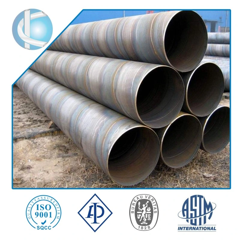 Ap1 5L Grade B X42 X46 X52 X60 X70 SSAW Spiral Welded Steel Pipe Tube China Od 1727mm