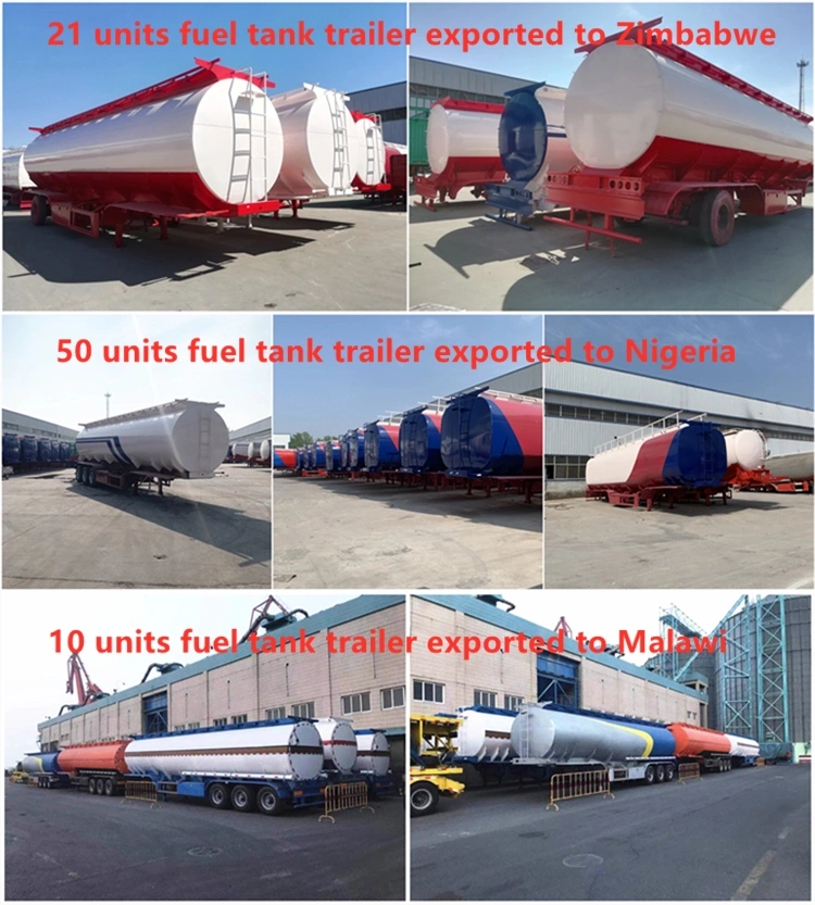 45000 Liter 40cbm 11000 Gallon Fuel Tanker Semi Trailer