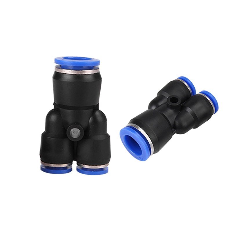 Pw Y-Shape Unequal Reducer Pneumatic Push in Connector Union Joint Fitting for Air Hose Tube