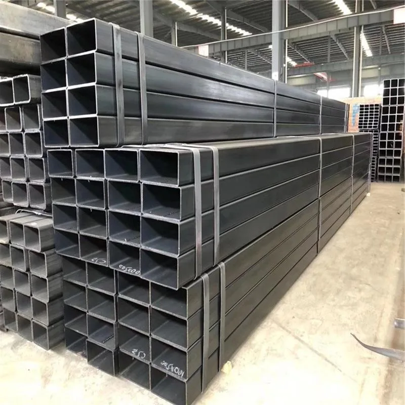 China Black Square Steel Pipe Welded Black Annealed Steel Square Tube Rectangular Low Carbon Hollow Section Tube