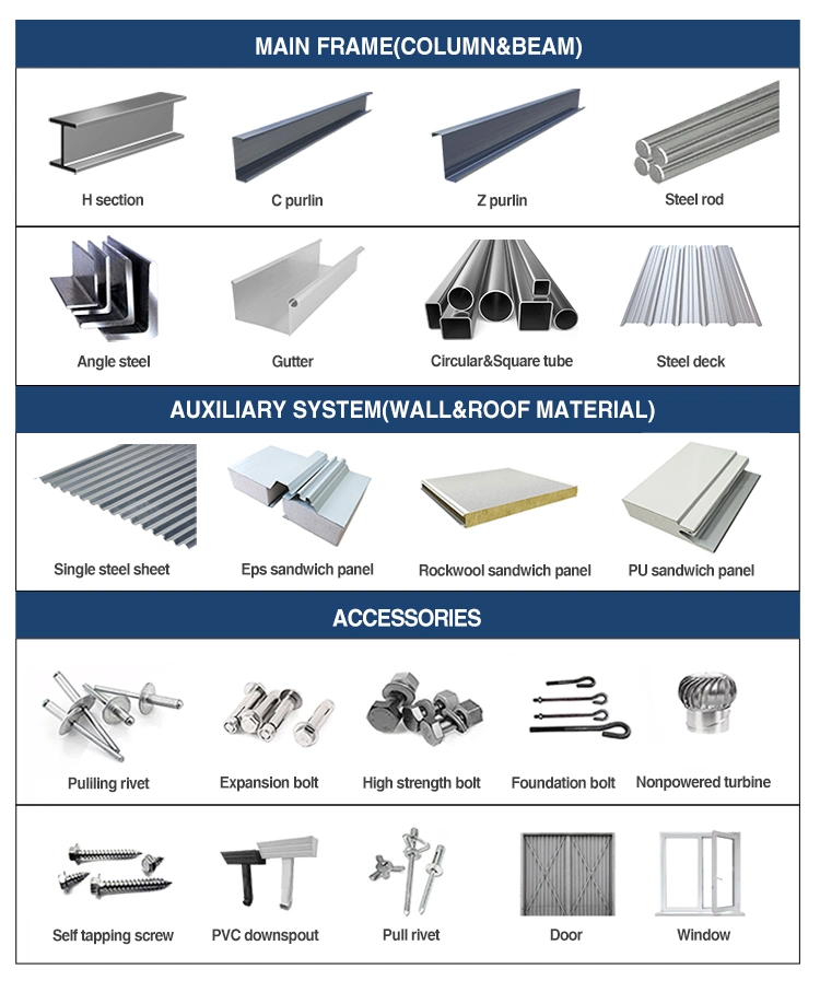 Customized Building Material Steel Tubes Prefabricated Exhibition Hall Steel Structure