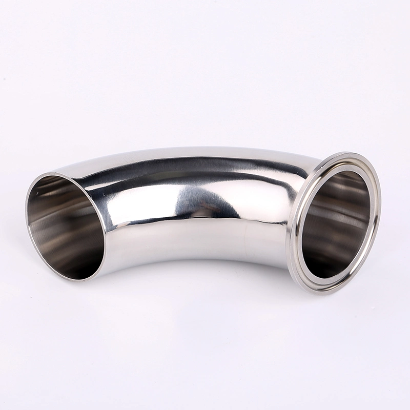 Sanitary Stainless Steel Hygienic Food-Grade Butt Weld Clamped Elbow Pipe Fitting