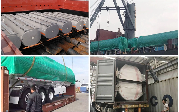 3 Axle 42000L 45000 Liters Aluminum Fuel Tanker Semi Trailer 5 Compartment in Kenya Zimbabwe