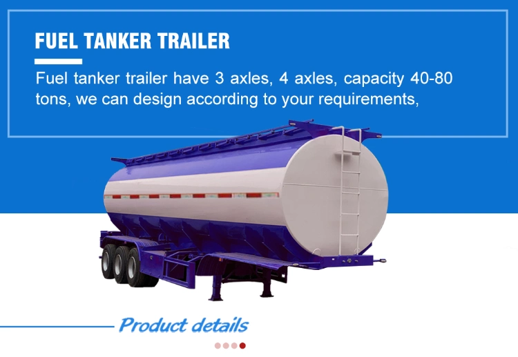 45000 Liters Fuel Tanker Trailer Price Fuel Tank Trailer for Sale