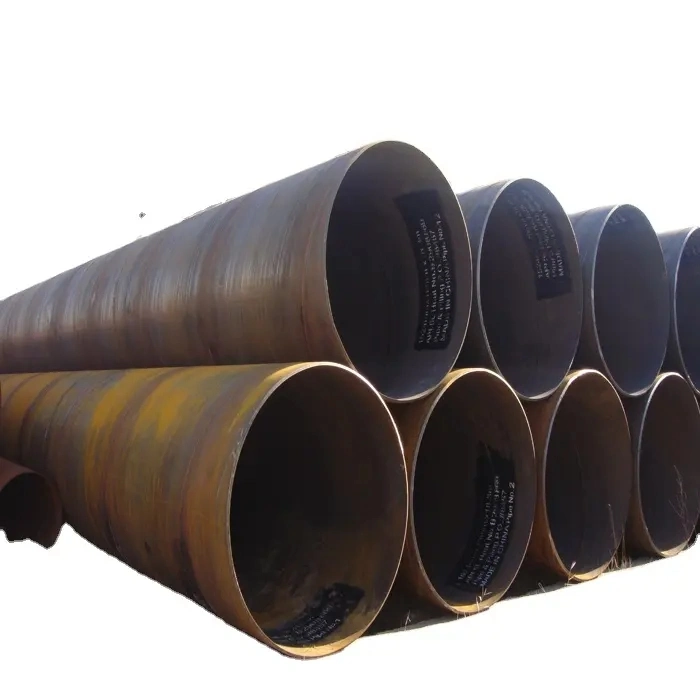 ASTM Prime Quality L485 Spiral Welded Alloy Tempered Steel Tube Black Surface Round X80 Submeged Arc Carbon Steel Tube ERW Iron Tube