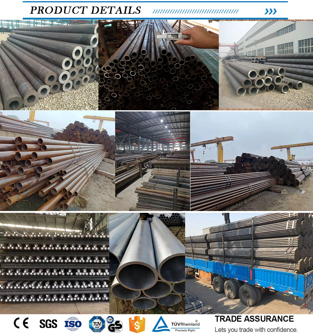 Carbon Steel Seamless Tube/Pipe LSAW ERW API 5CT X52 X60 ASTM A106b/ API5l/ API5CT A333 Gr6 Hot Rolled Tube Ms Iron Alloy Tube Steel Pipe