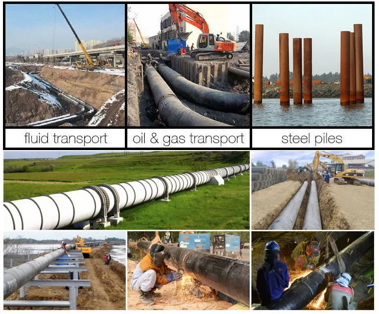 ASTM A252 Hsaw Steel Pipe Steel Piling Pipes