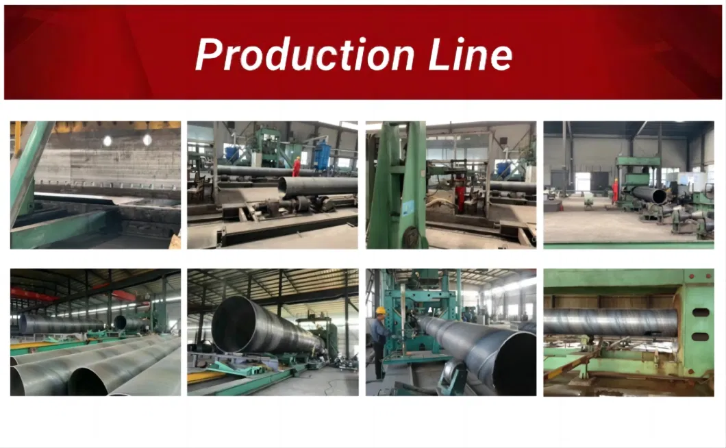 ASTM A36 A53 1000mm SSAW Helical Steel Pipe, Large Diameter Steel Pipe, API5l 5CT Oil and Gas Welded Tube,