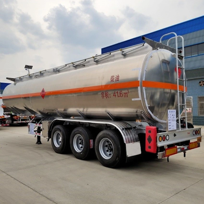 3/4 Axles 30000-60000 Liters 8000 Gallon Aluminum Oil Fuel Tanker Semi Tank Trailer for Liquid Transport