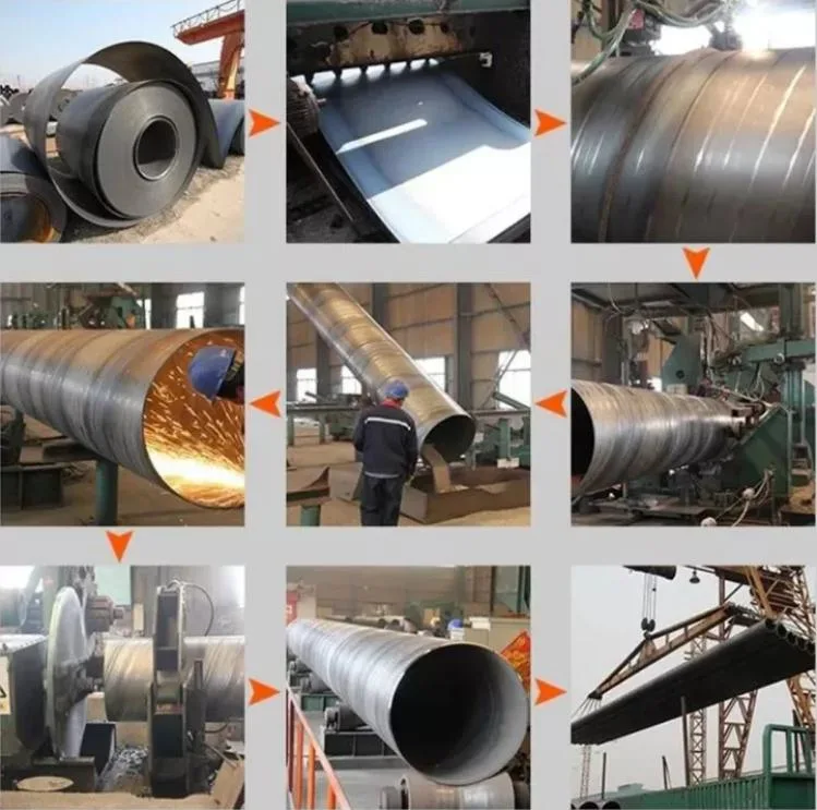 Advantage Export SSAW/Sawl API 5L Pipeline Pipe API5l Carbon Steel Spiral Welded Steel Pipe Q345b X70 Alloy Steel Seam Helical Tube with Bevel End