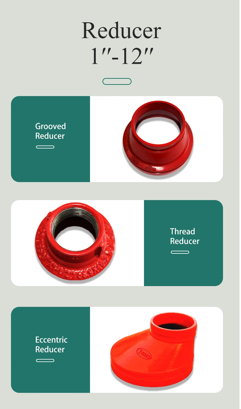 FM/UL Approve Ductile Pipe Fittings Grooved Eccentric Reducer