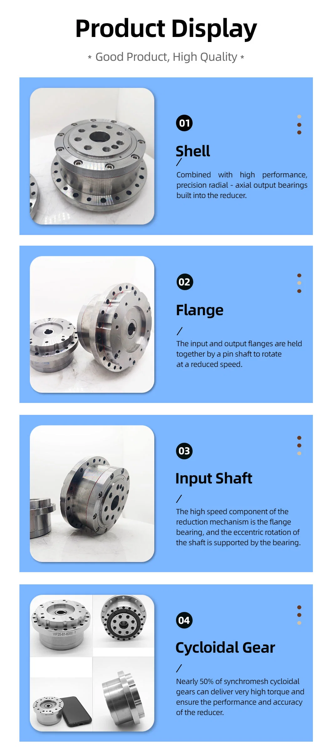 Speed Ratio7-141 Flange Output RV Reducer Wf Series Fubao