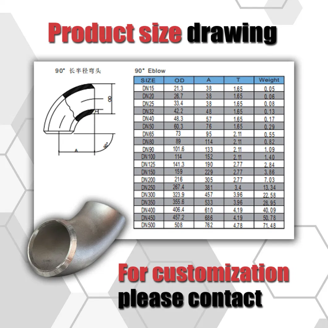 Stainless Steel JIS B2312 Sch10 6*4 Forged Bend Pipe Fittings Used in Pipeline Transportation