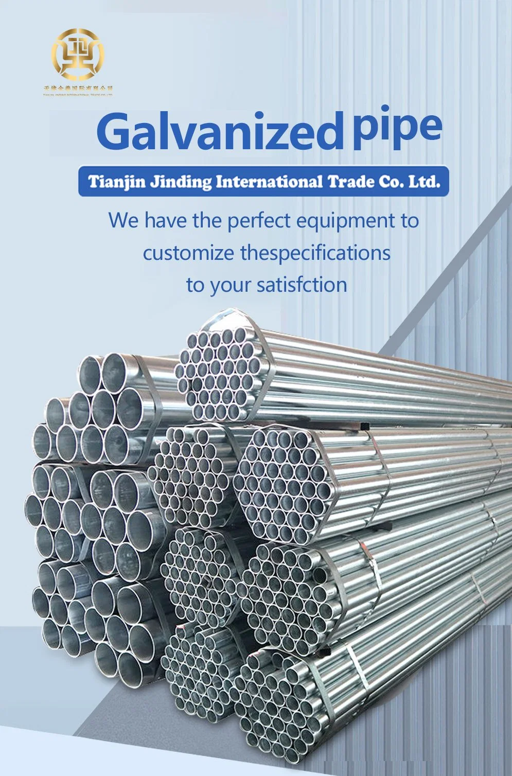 Grade BS1387 ASTM A53 Galvanized Pipe &amp; Tubes