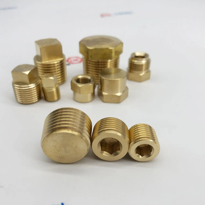 Quickun Brass Fitting 1/8&quot; 1/4&quot; 3/8&quot; 1/2&quot; 3/4&quot; 1&quot; Brass Hex Plug Pipe Fitting, Internal Hex Thread Socket Plug