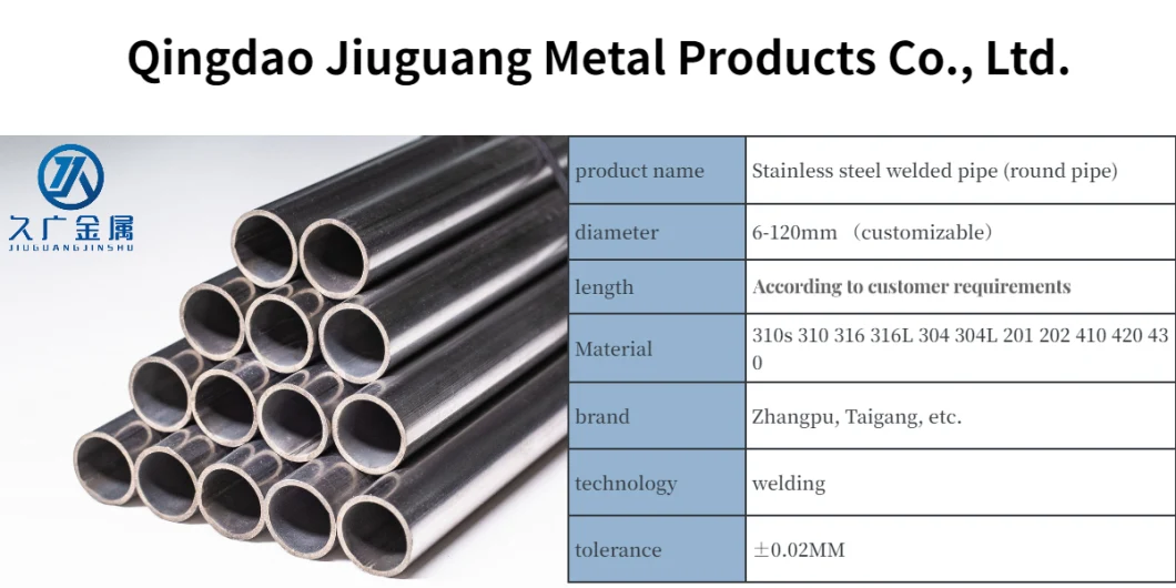 Durable Stainless Steel Welded Pipe (201/304/316L/430)