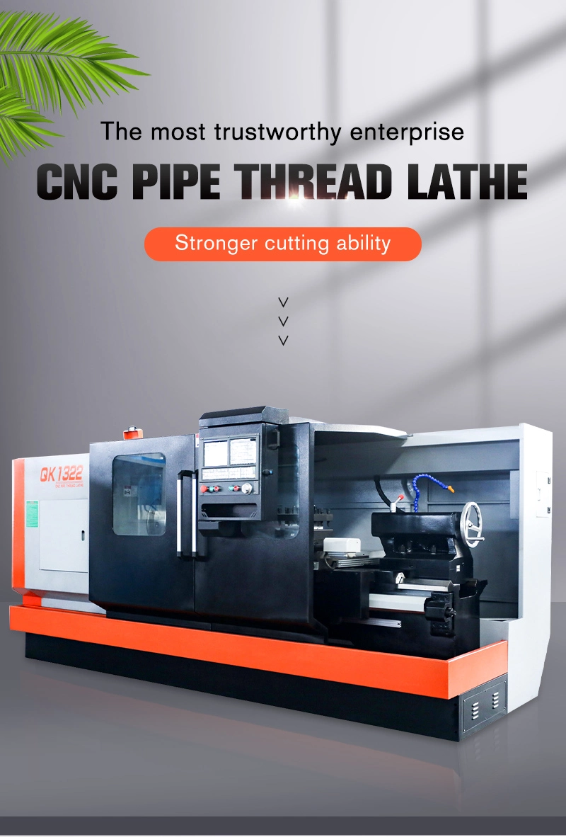 Direct Heavy Duty Pipe Threading Lathe Qk1322 CNC Lathe Pipe Nipple Threading