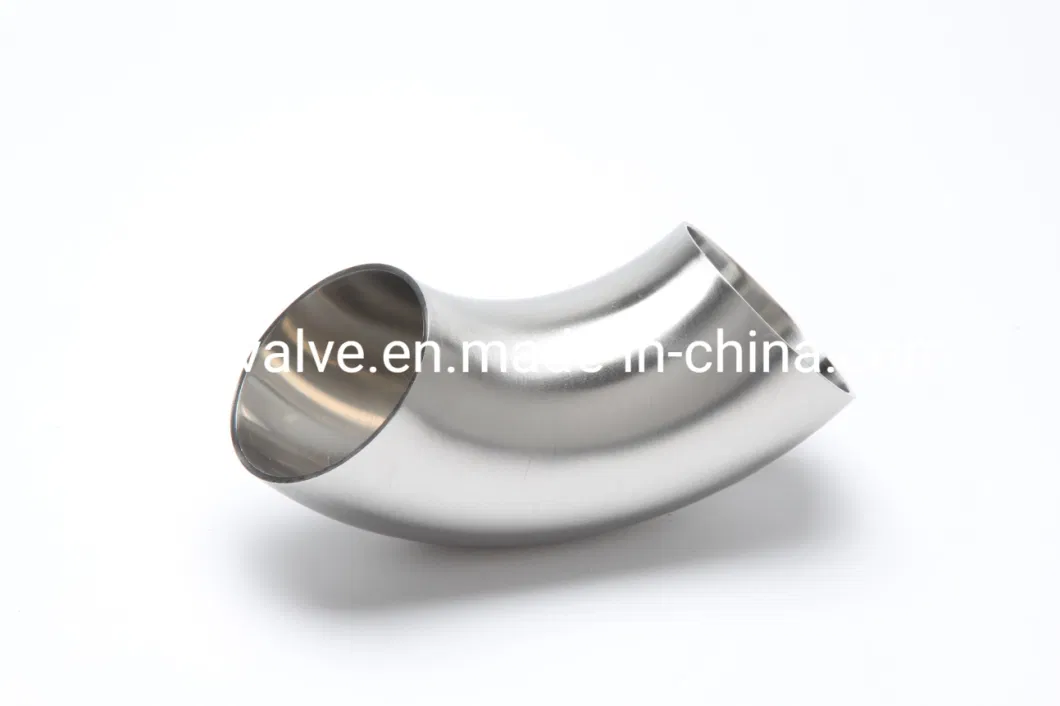 Stainless Steel Pipe Fitting Food Grade L2s Long Type Welded 90d Elbow