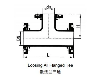 Sample Customization En545 Ductile Iron Pipe Fitting Loosing All Flanged Tee for Ductile Iron Pipe