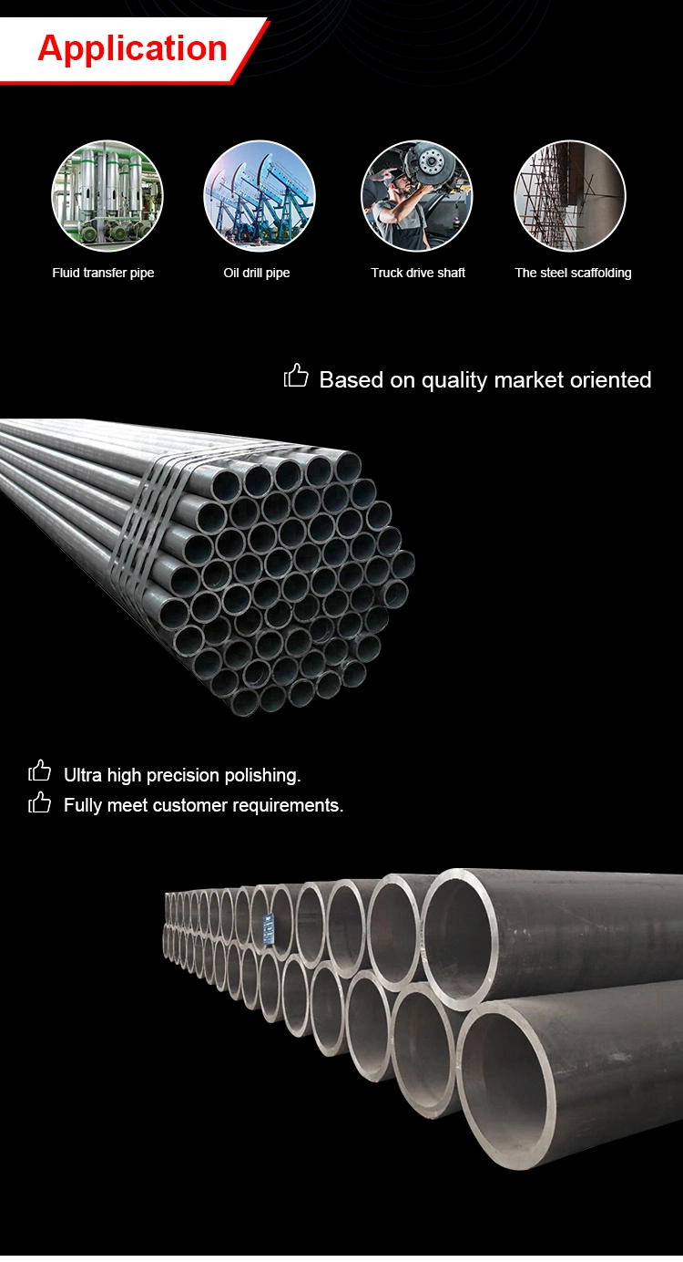 Seamless Pipe Used to Manufacture Various Structural Low Pressure ASTM a 106 Gr. B Carbon Seamless Steel Tube