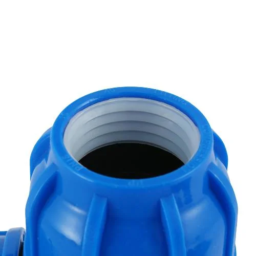 Blue PP Compression Pipe Fittings for Agricultural Irrigation Tee CE ISO