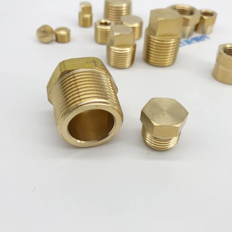 Quickun Brass Fitting 1/8&quot; 1/4&quot; 3/8&quot; 1/2&quot; 3/4&quot; 1&quot; Brass Hex Plug Pipe Fitting, Internal Hex Thread Socket Plug