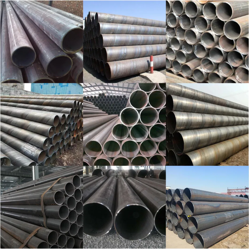 API 5L X42 X52 X56 X60 SSAW Steel Pipeline Large Diameter Carbon Ms Sawh Spiral Welded Steel Pipe for Water Oil and Gas