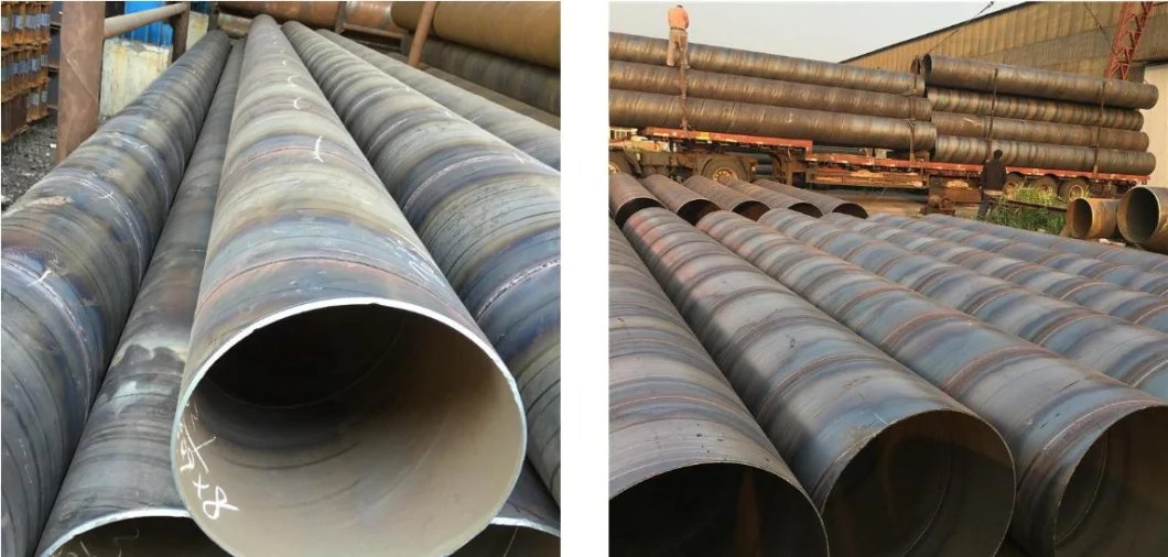 Manufacture Hydraulic/Automobile SSAW Q195 Q235A Q235B Q345 ASTM 106 Carbon Steel Spiral Welded Pipe