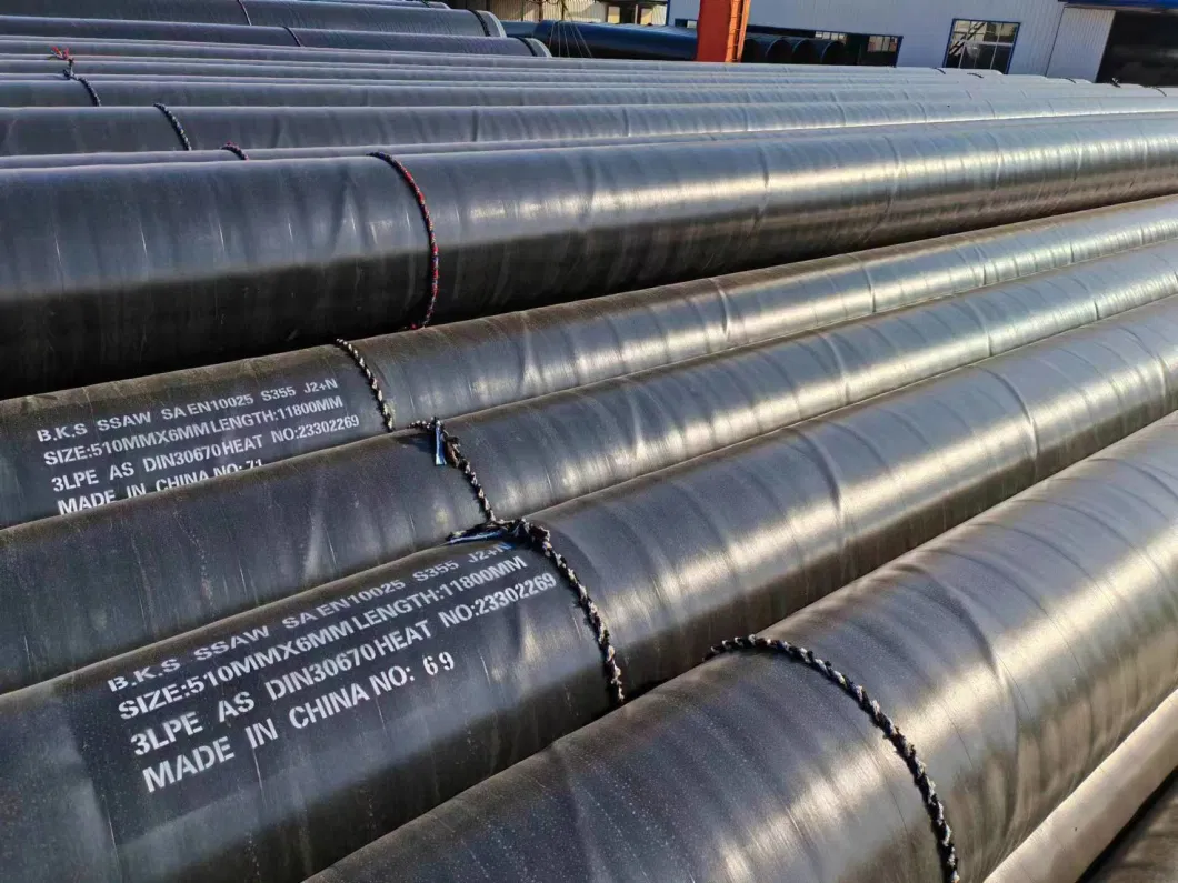 Large Diameter 2PE 3PE Coating SSAW LSAW Welded Steel Pipe for Oil Pipeline