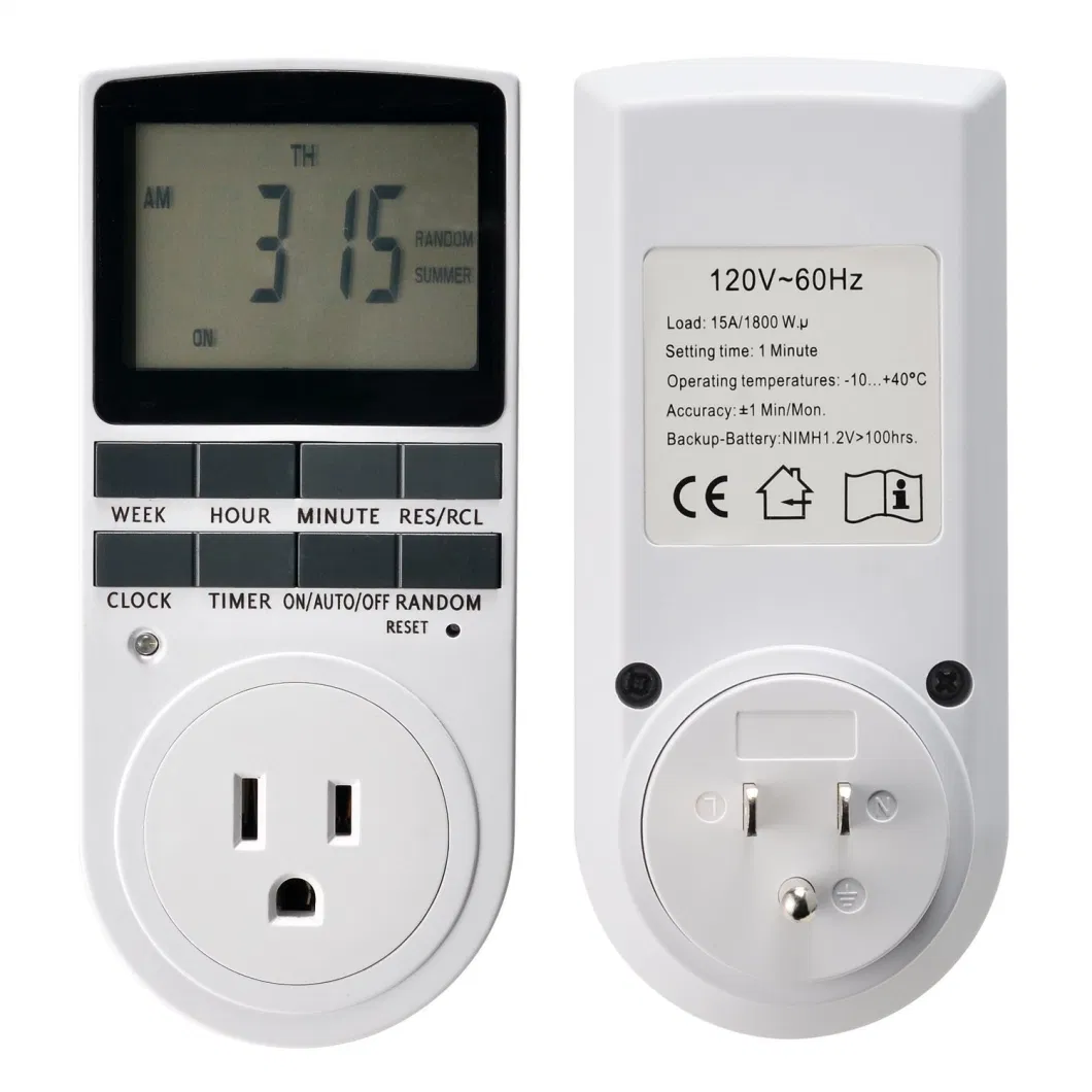 12/24 Hour LCD Digital Electronic Plug-in Programmable Timer Switch Socket Au/EU/UK/Us