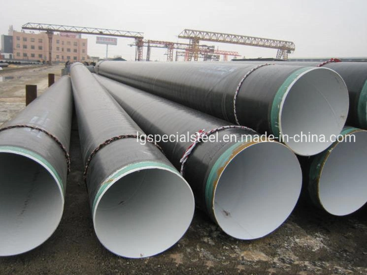 Black Painted Round 3lpe 3PE 2PE Tpep Coated Anticorrosive Welded Low Carbon Steel Pipe