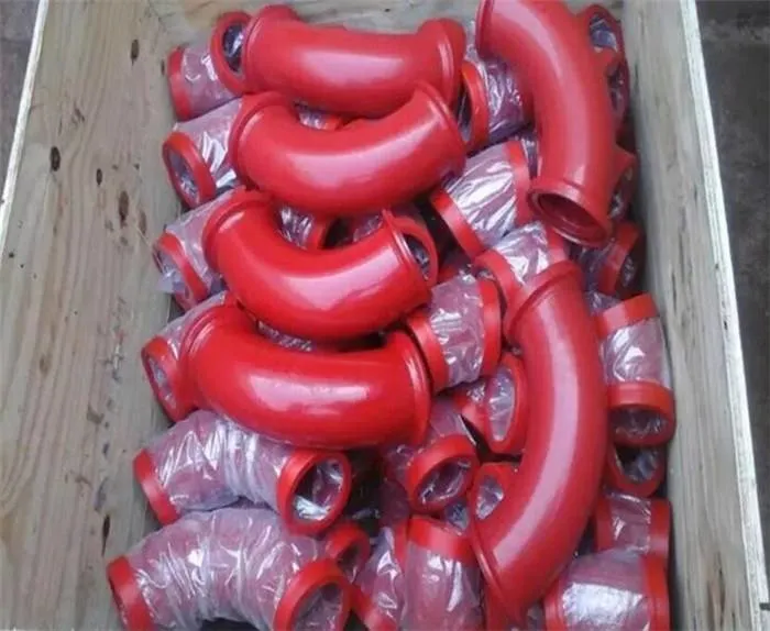 Concrete Pump Spare Part Cast Elbow Bend Pipe DN125*R180*90d